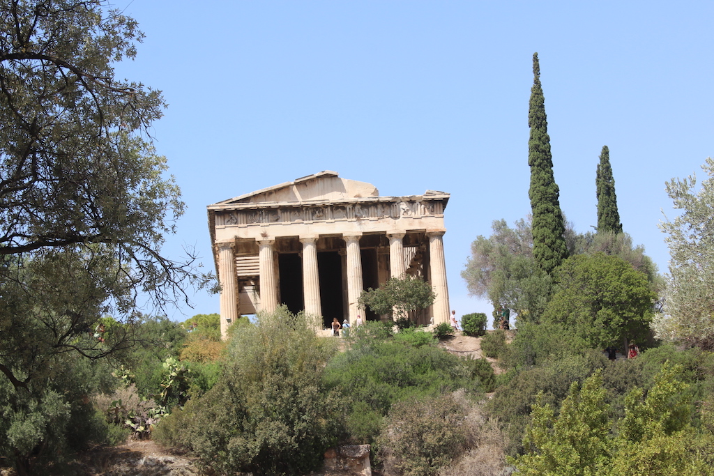 Near the Acropolis, the Temple of Hephaistos