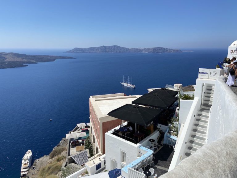 View of Fira atop the Santorini caldera