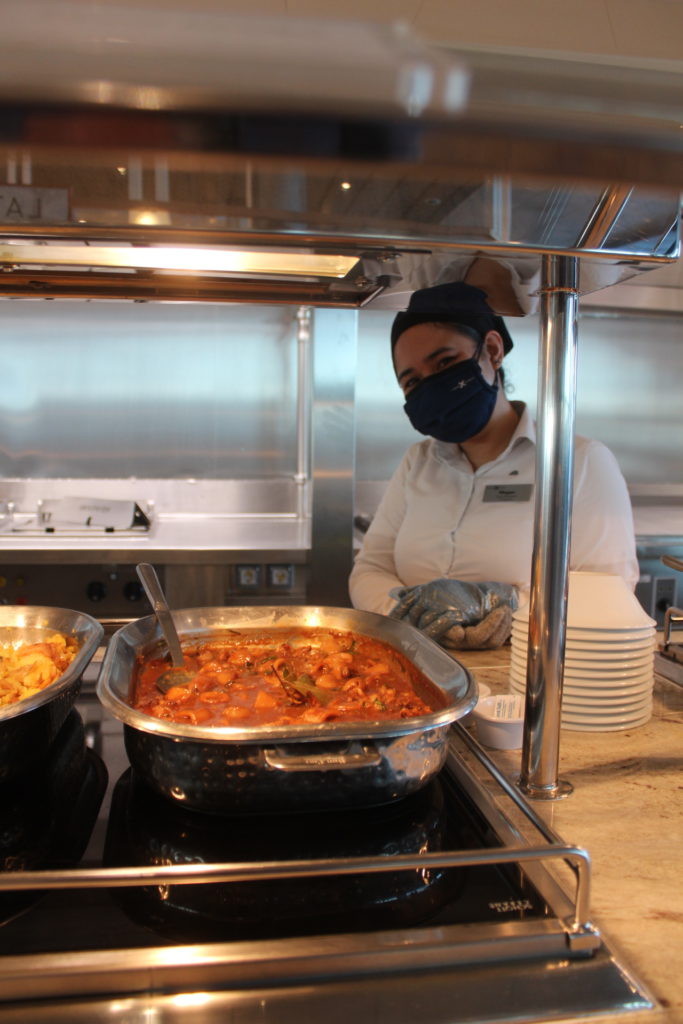 Indian dishes served at the Oceanview Cafe