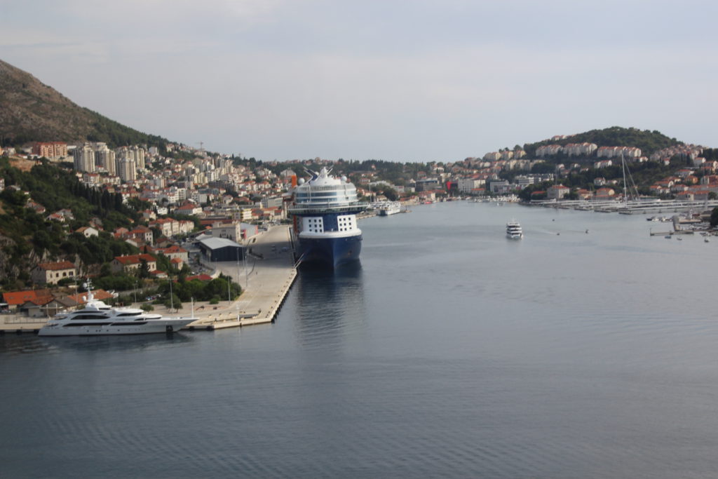 The Celebrity Apex docked in Dubrovnik Croatia