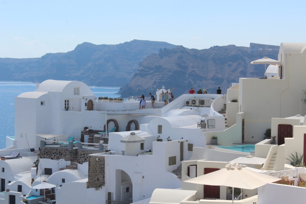 The picturesque town of Oia on Santorini 