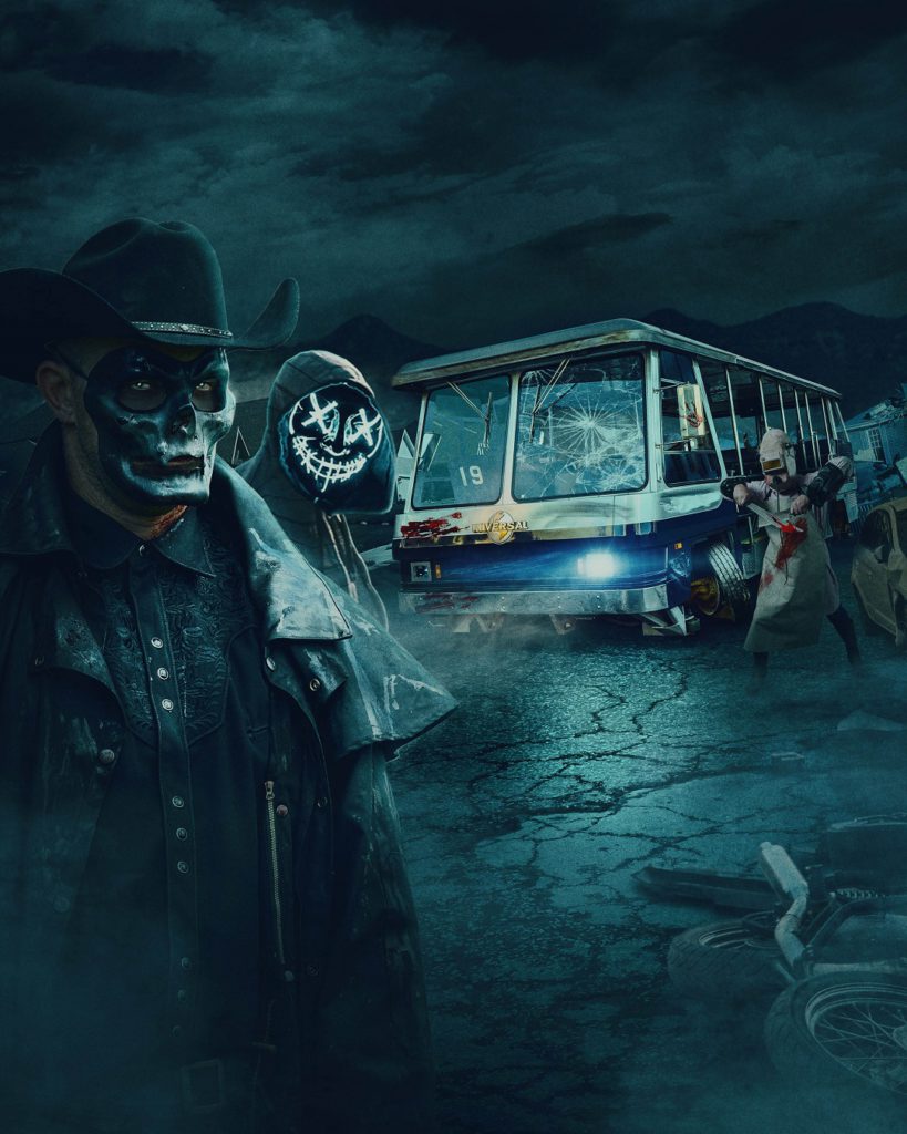 "Terror Tram: The Ultimate Purge" maze at Halloween Horror NIghts 2021 at Universal Studios Hollywood (select nights September 9 - October 31)