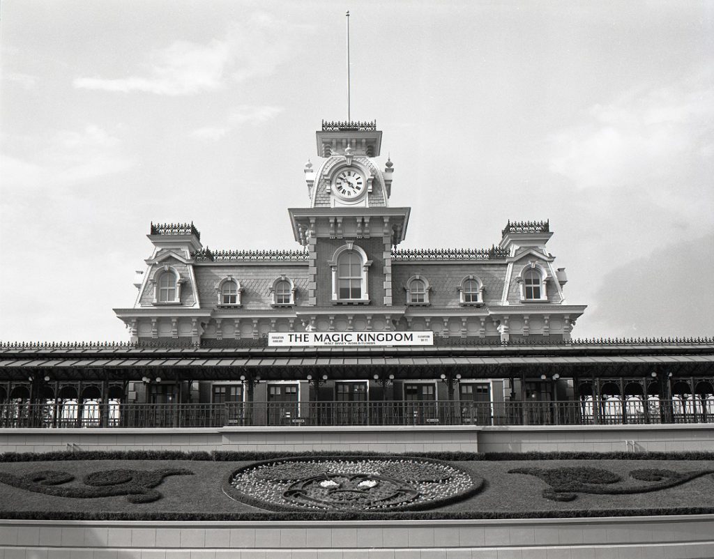 Entrance to Walt Disney World when it opened in 1971
