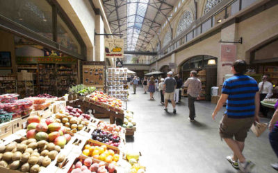 The Farmers Market in the Ferry Building on the waterfront