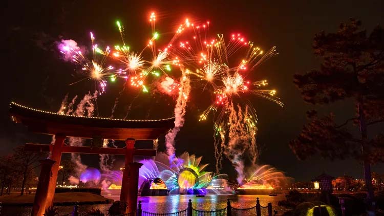 The new nighttime Spectacular “Harmonious,” one of the largest nighttime shows ever created for a Disney park.