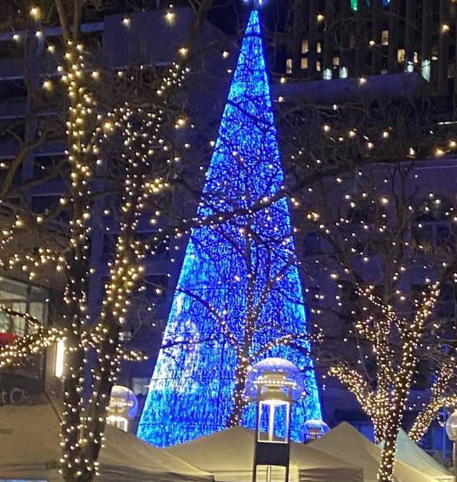 The Mile High Tree in downtown Denver
