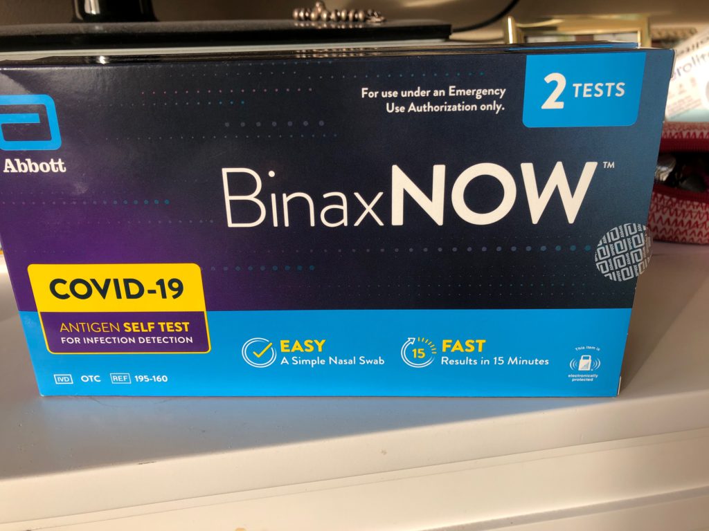 Binax home test kit