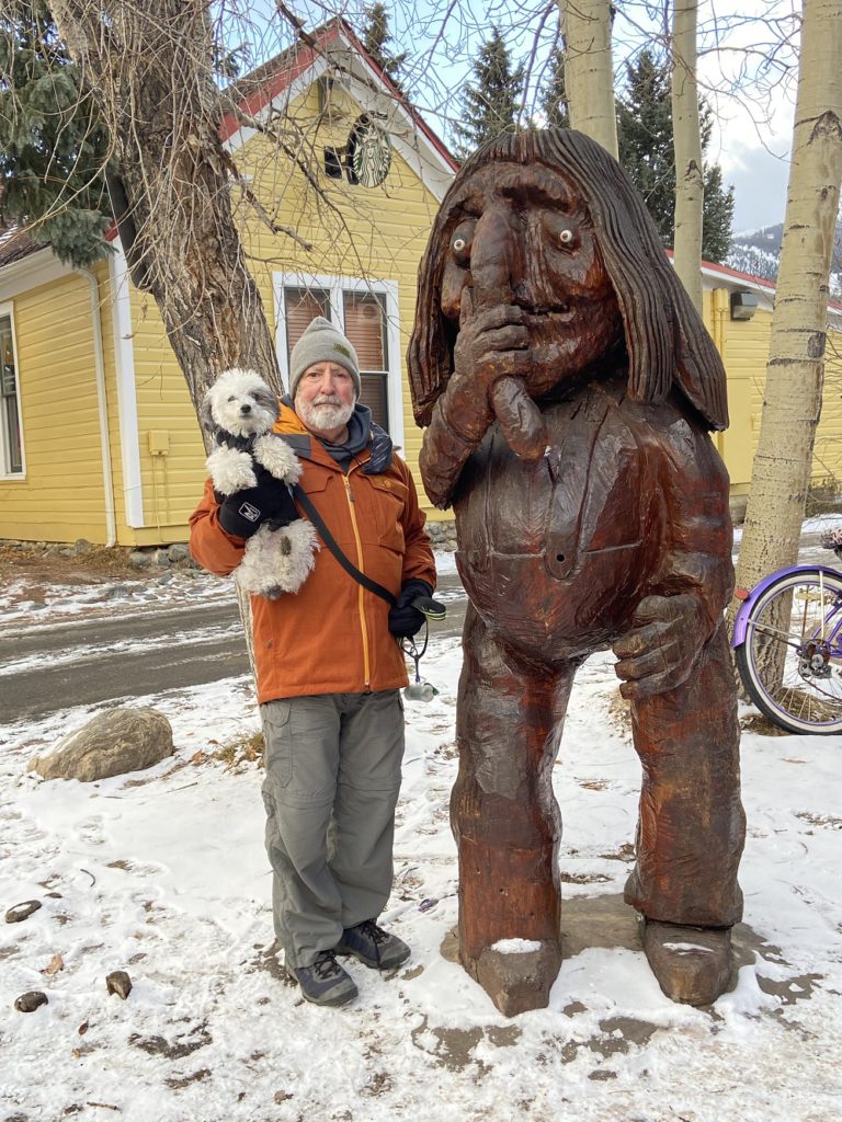 On Main Street in Breckenridge near the Gravity Haus Hotel