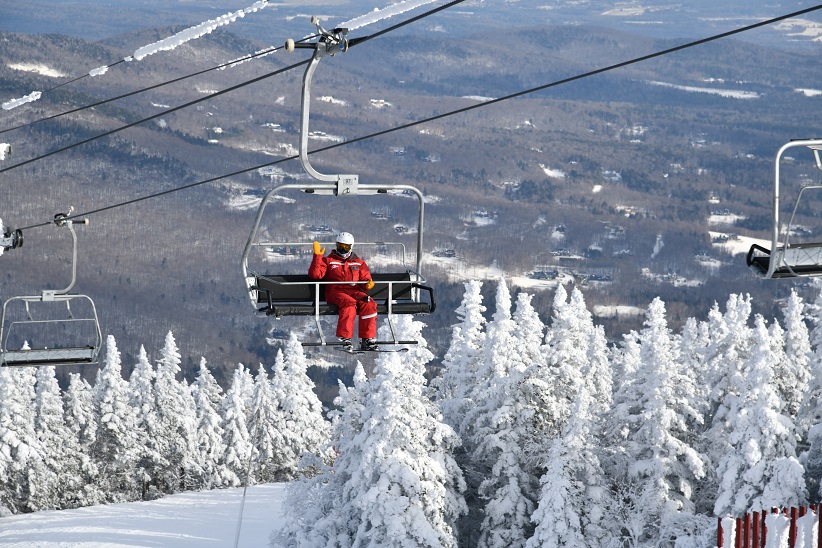 Chairlift at Stowe Ski Resort in Vermont.