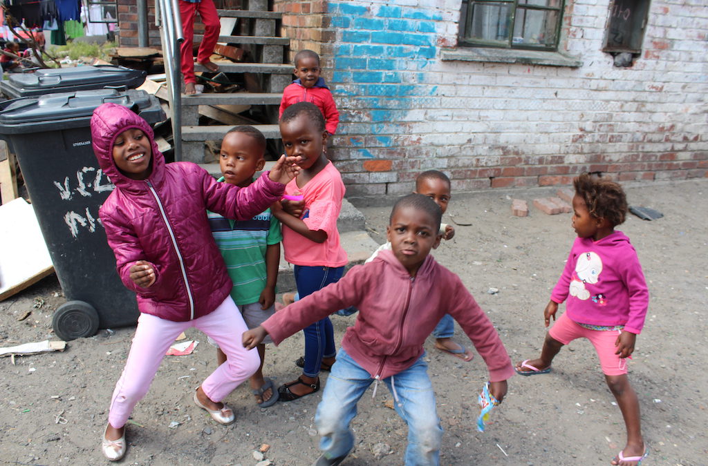 Kids playing in a township near Cape Town.
