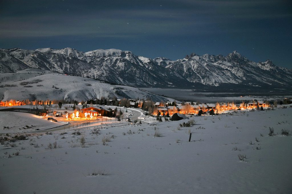 Full moon over Spring Creek Ranch.