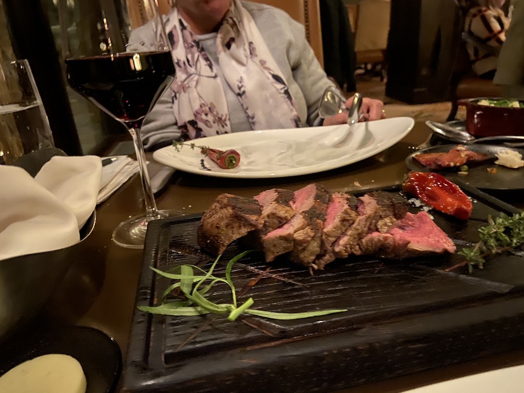 Steak served at the Flame restaurant in the Four Seasons Resort and Residences Vail