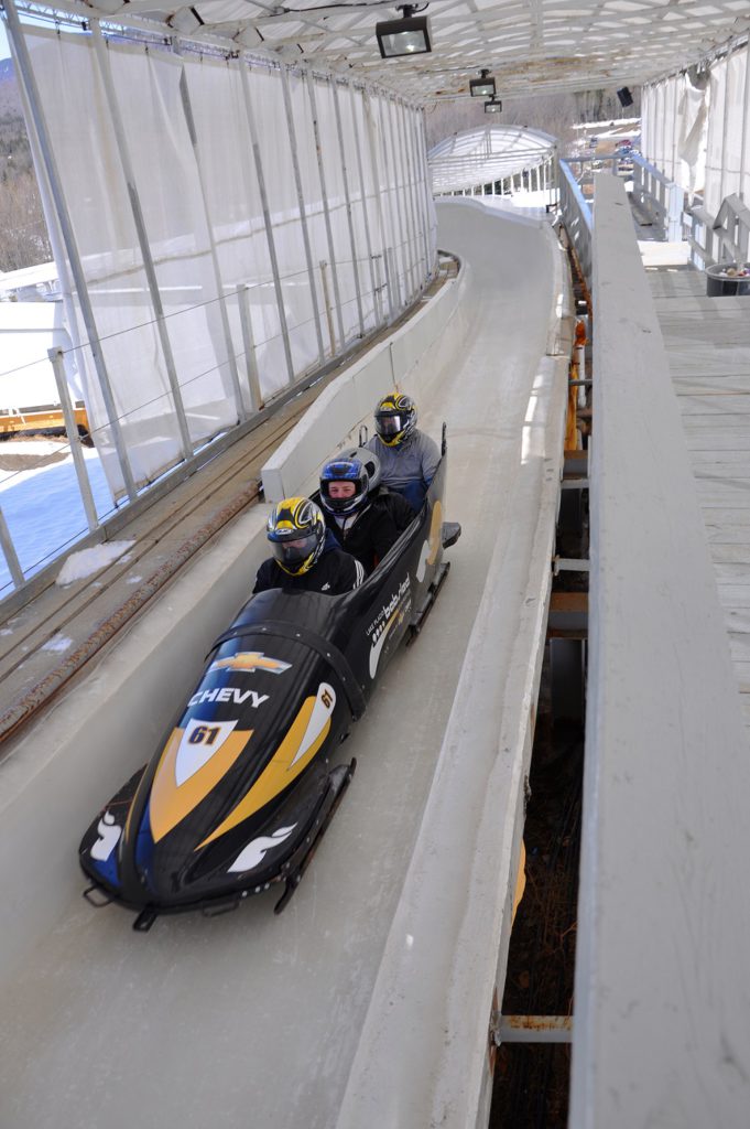 Bobsled at Mt. Van Hoevenberg Olympic Bobsled Run of Lake Placid Olympic Sports Complex