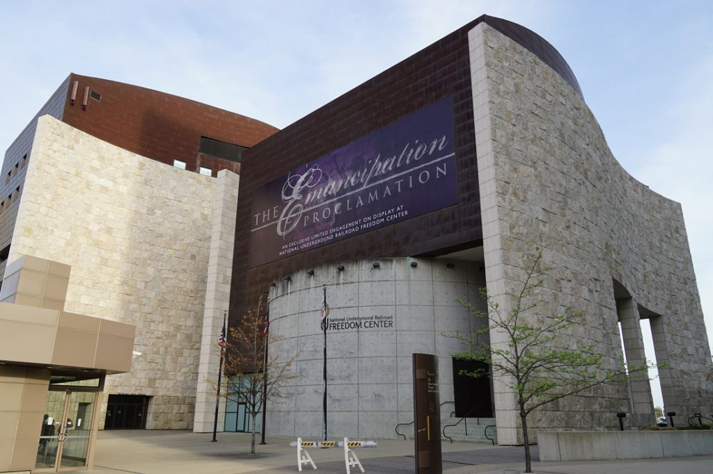 Opened in 2004, the National Underground Railroad Freedom Center is a museum in downtown Cincinnati paying tribute to efforts to abolish slavery.