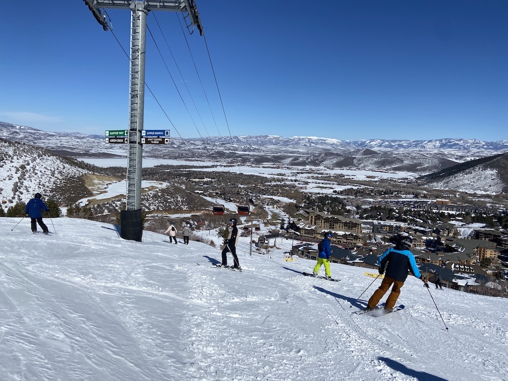 Above The Canyons side of Park City Mountain