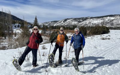 On snowshoes in the Uinta National Forest outside of Park City UT