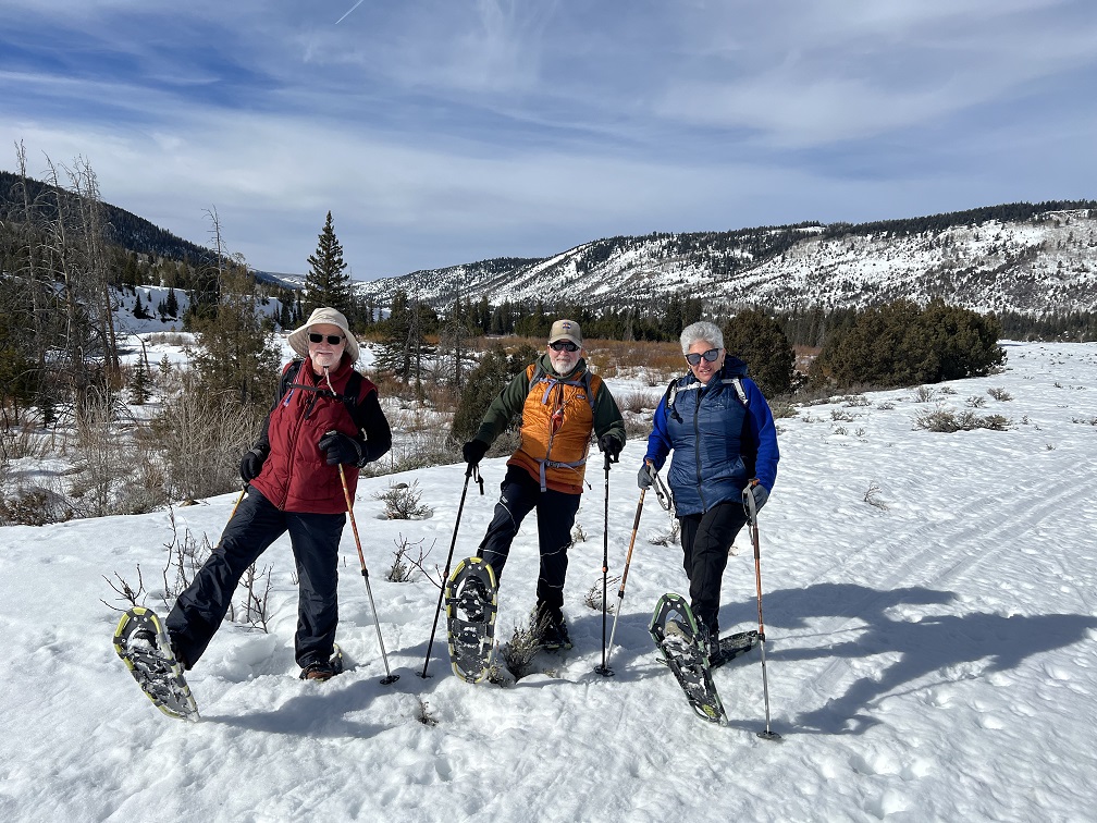 On snowshoes in the Uinta National Forest outside of Park City UT