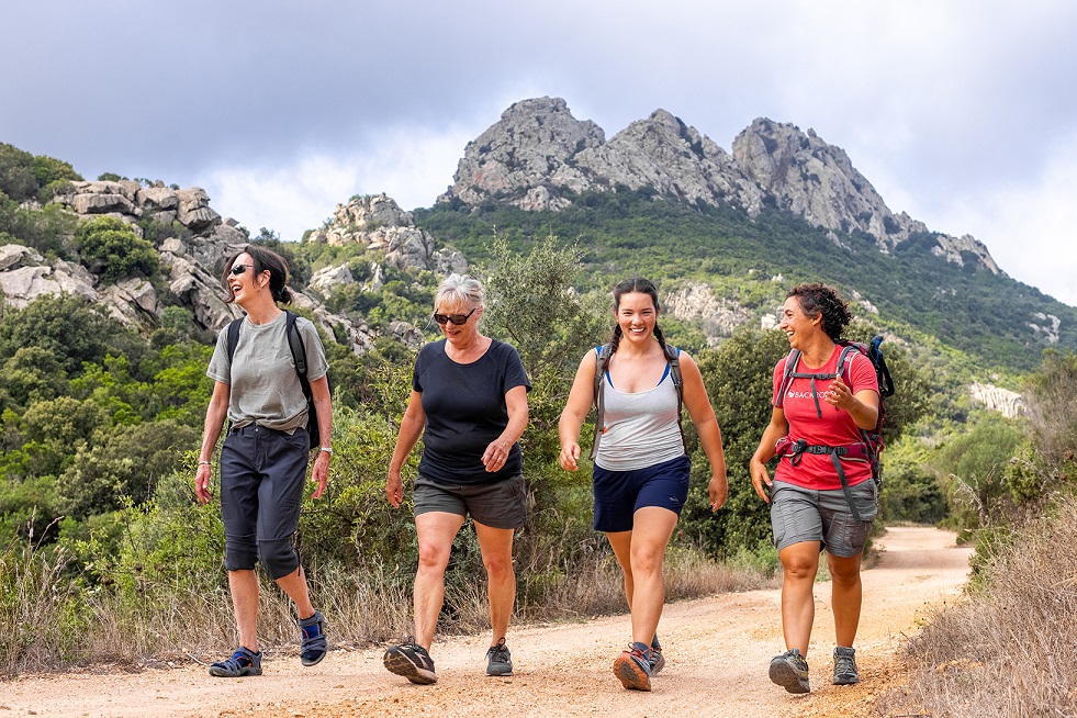 Women on a Backroads hiking trip.