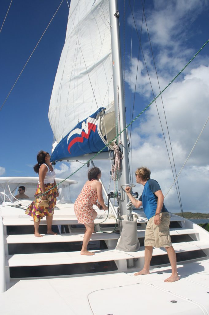 Catamaran in the British Virgin Islands 2012.