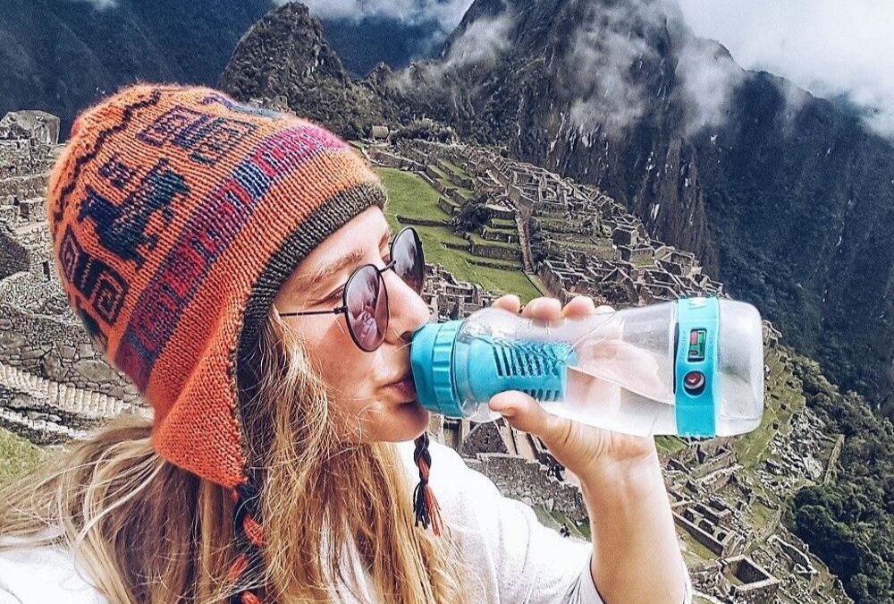 Safe drinking water in a reusable bottle