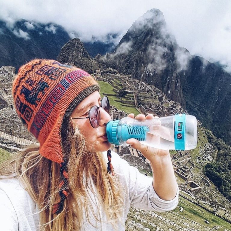 Safe drinking water in a reusable bottle