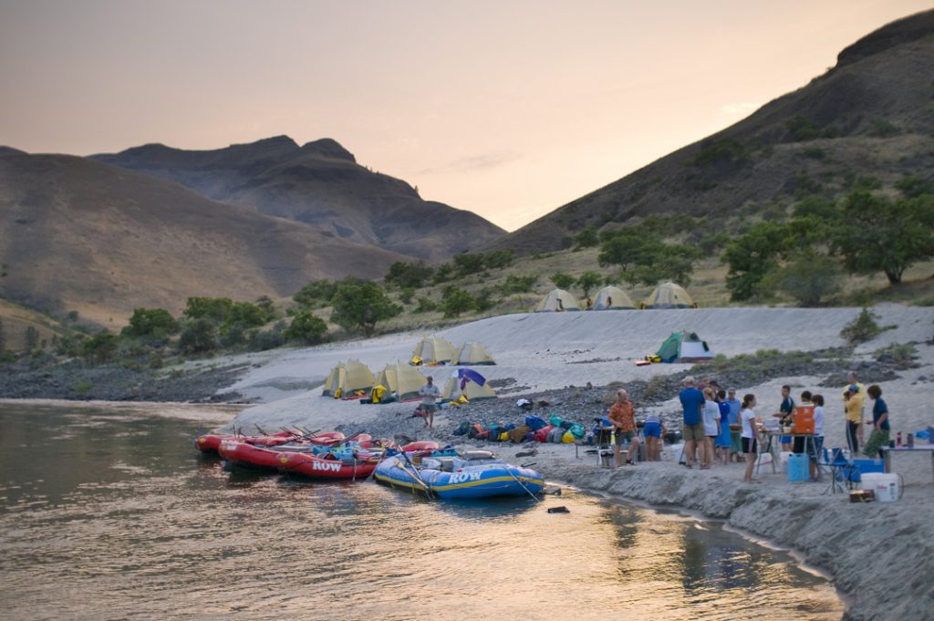 Camping on the Lower Salmon River in Idaho with ROW Adventures