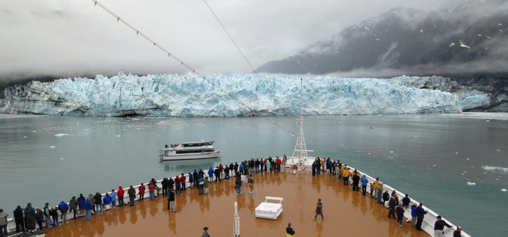 Holland America Line's ms Zaandam in Glacier Bay Alaska