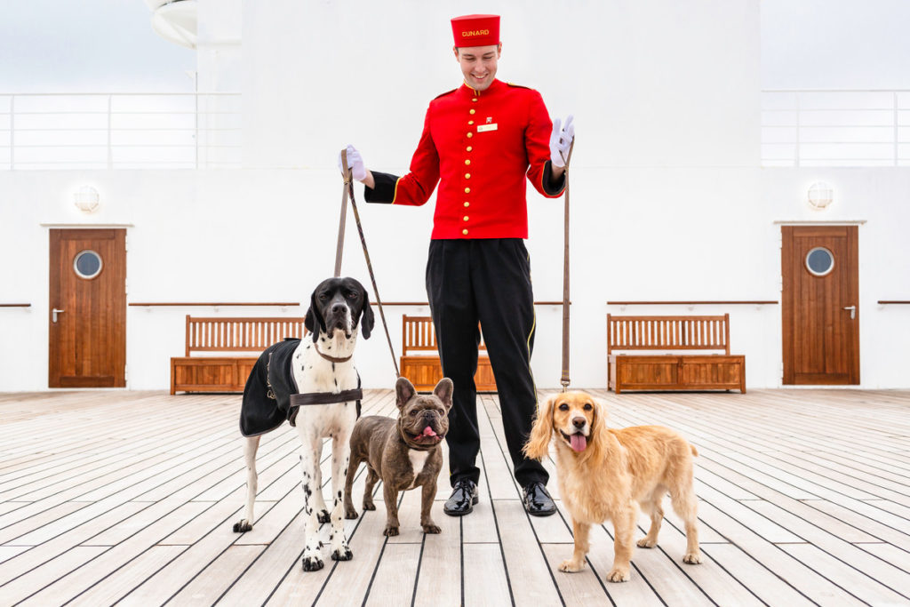 Cunard's Queen Mark has a kennel onboard for your trans-Atlantic crossing