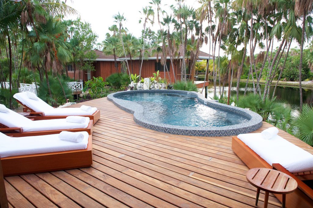 Soaking pool at spa at Naia Resort & Spa in Belize