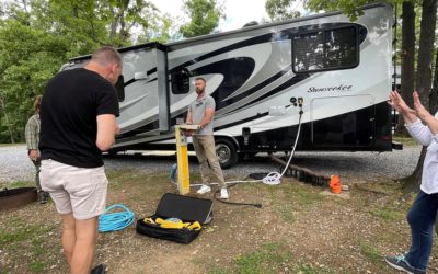 Getting instructions on hooking up RV to utilities