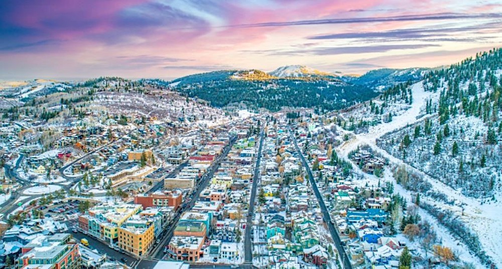 Aerial View of Park City Utah