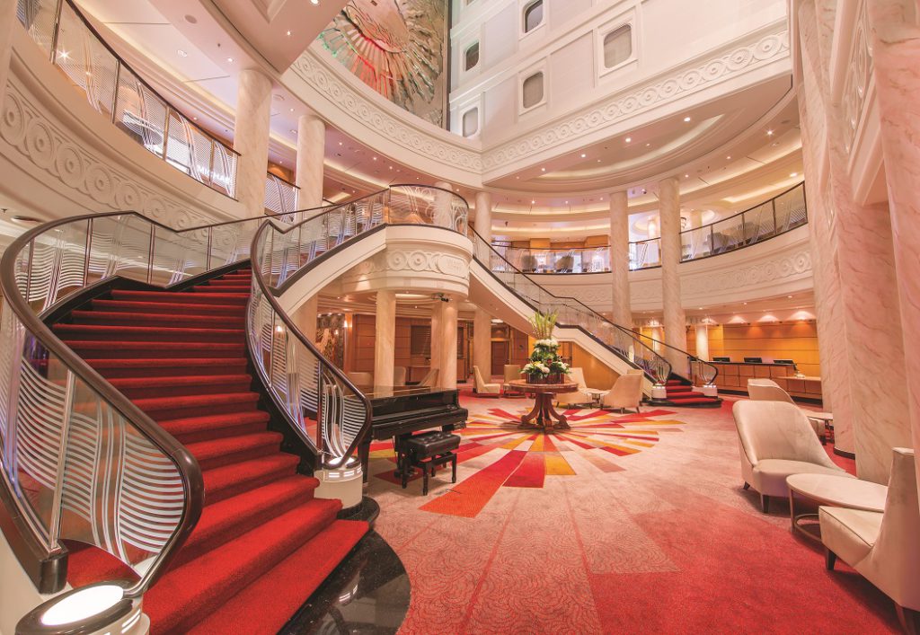 Cunard's Queen Mary 2 Grand Lobby