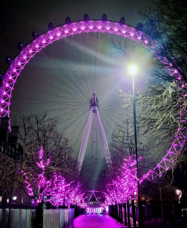 The London Eye will catch yours even late at night