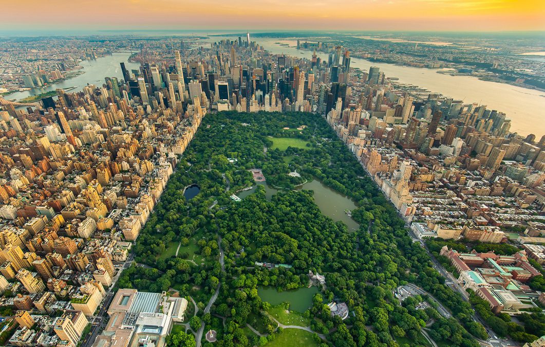 New York Central park aerial view.
