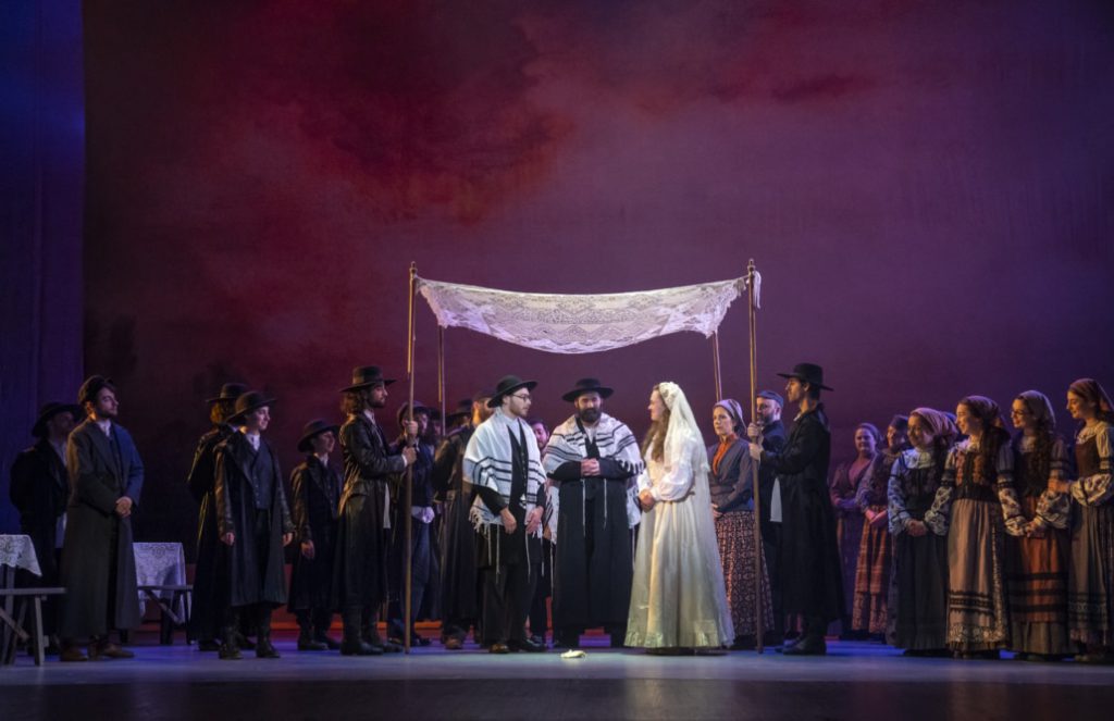 Tevye's oldest daughter marries in Fiddler on the Roof