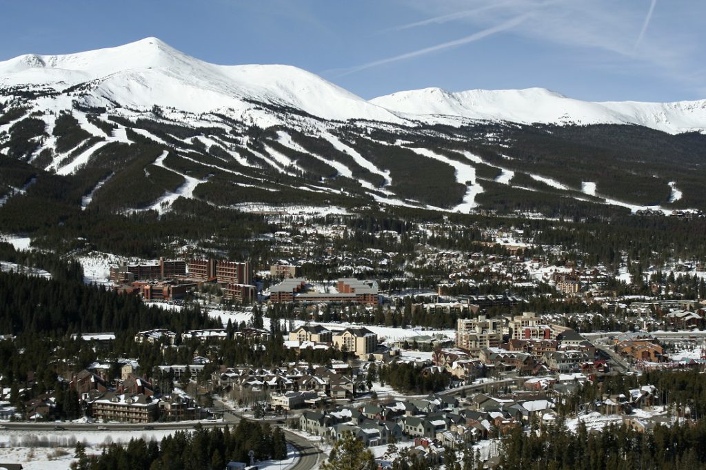 A view of Breckenridge Ski Resort in Breckenridge, Colorado, USA.