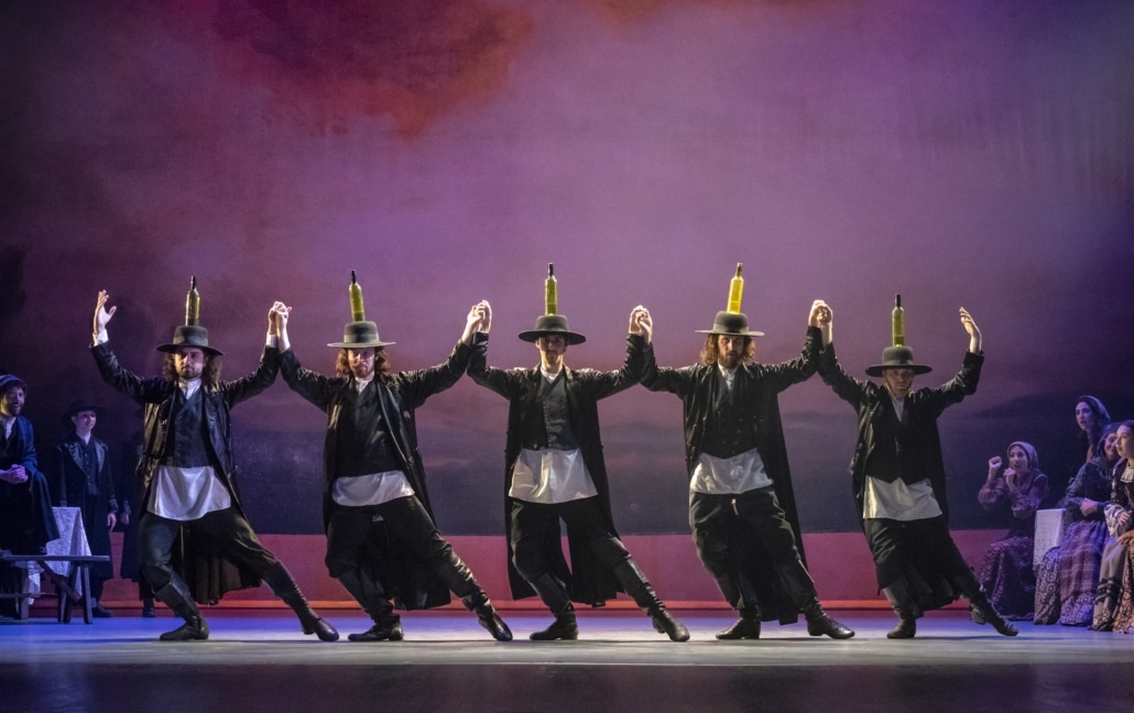 A lively dance at the wedding in Fiddler on the Roof