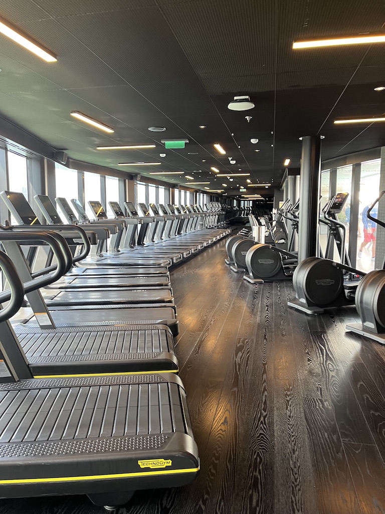 Expansive Fitness Center on Virgin Voyages' Valiant Lady