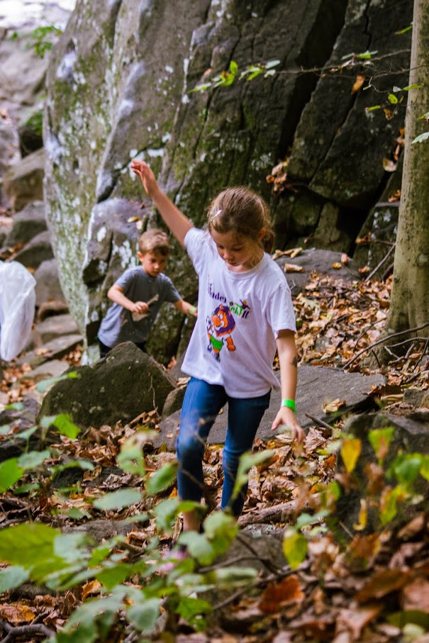 The Great Global cleanup. Kids cleaning up Rock Creek National Park.