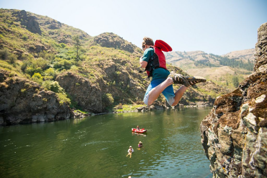 Cliff Jumping on the Salmon River