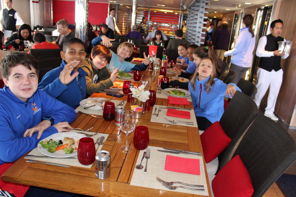 Kids being kids at the kids table aboard our Antarctic Cruise