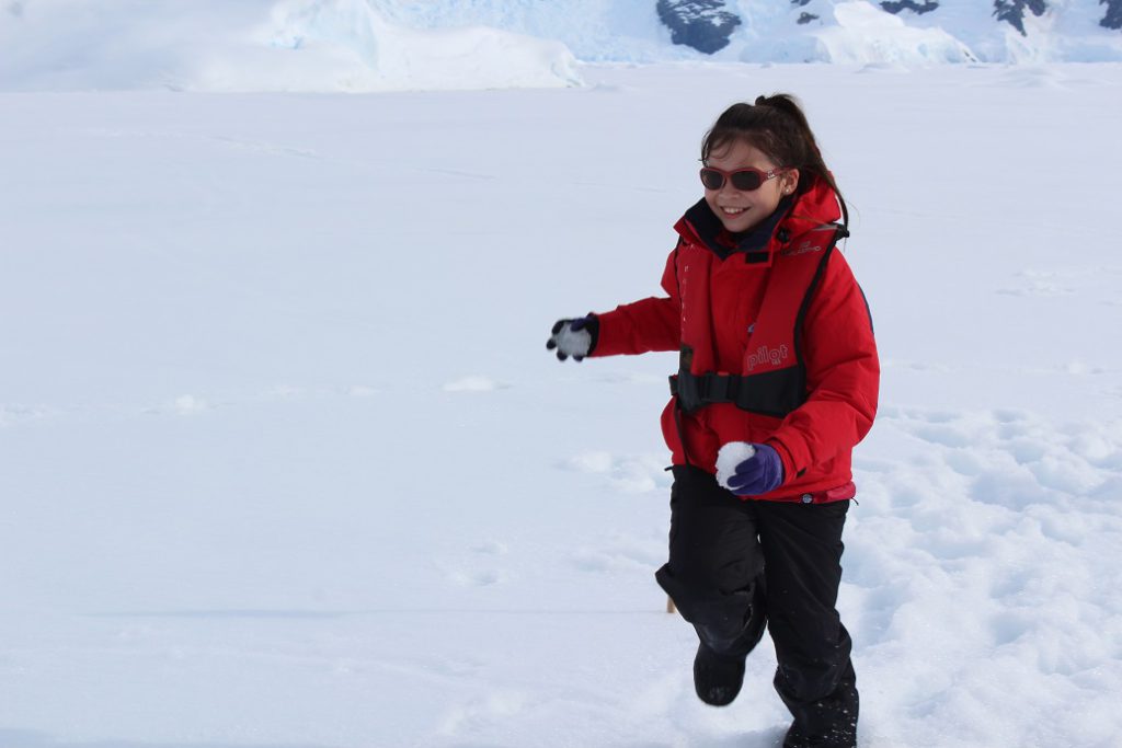 Snowball fight underway in Antarctica