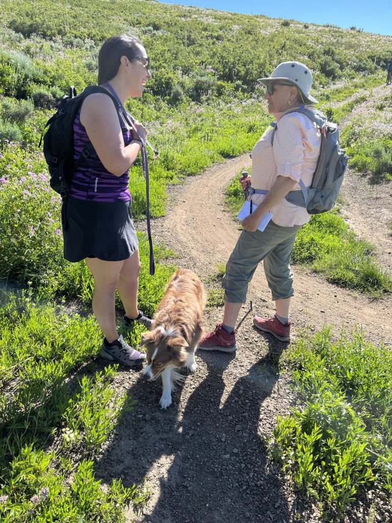 Hiking with Melissa Soltesz from White Pine Touring and her dog Foxy