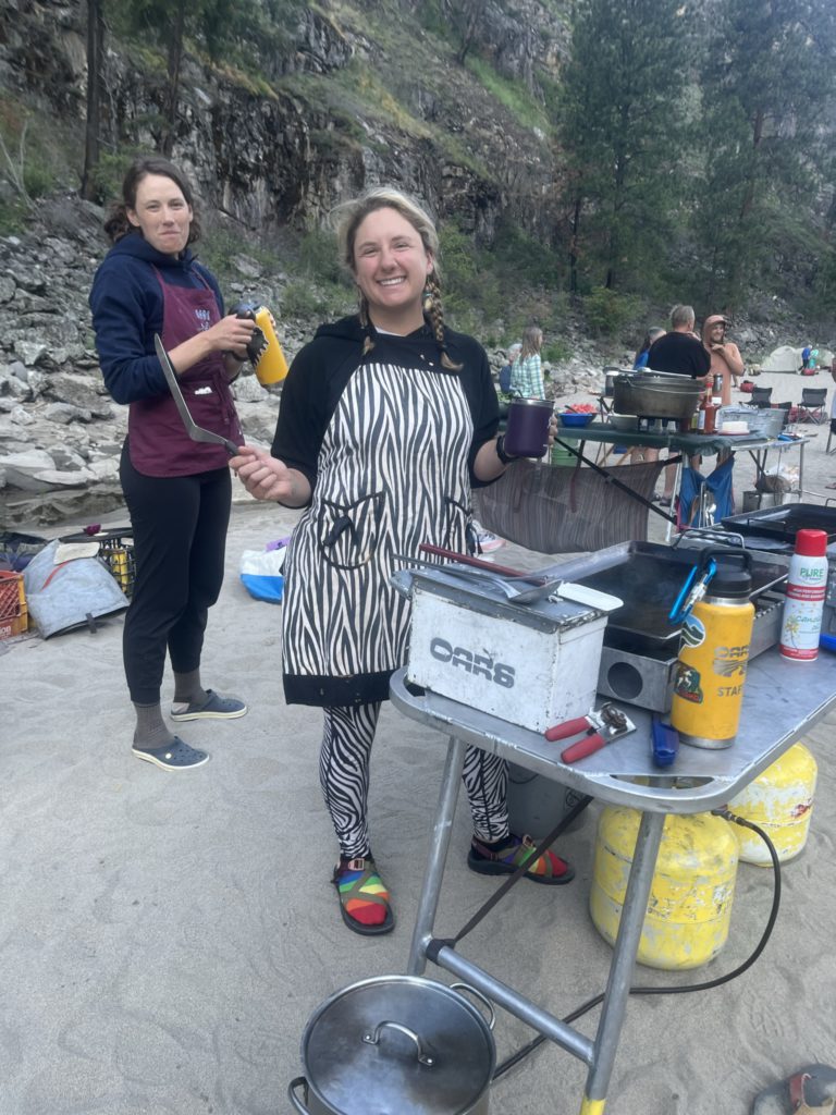 OARS Guides cooking it up on the Main Salmon River
