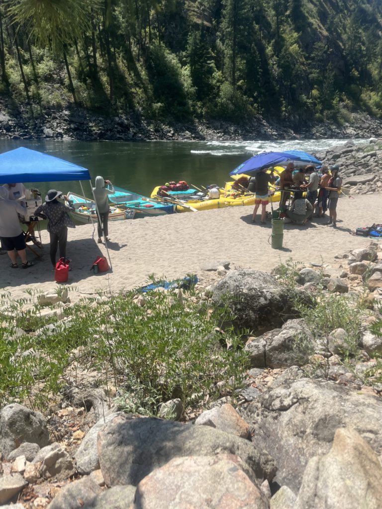 Lunch spot on Main Salmon River day 2