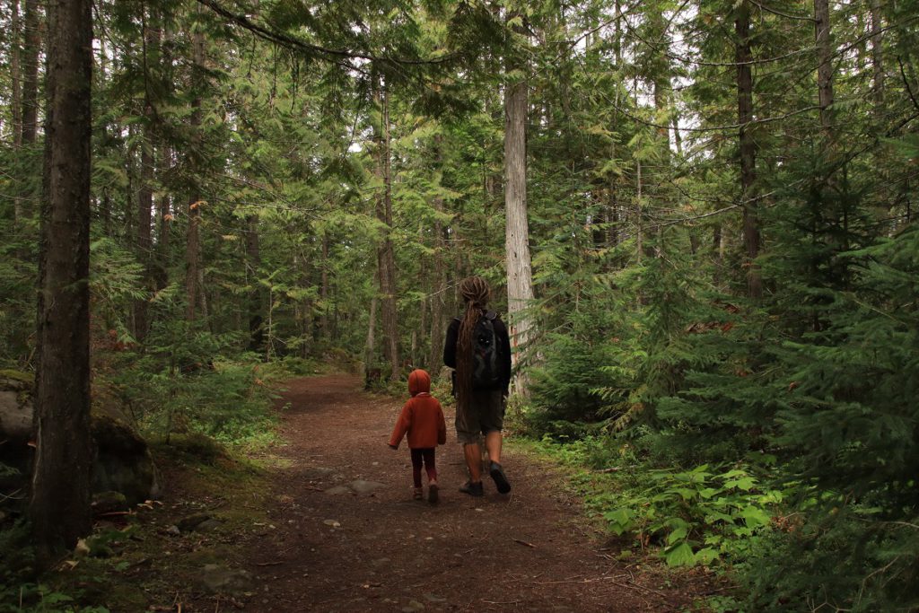 My husband and daughter walking in Wells Grey Provincial Park, BC. Credit: Lindsey Scot Ernst