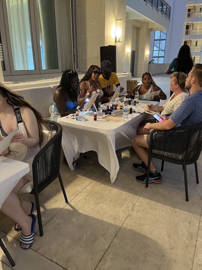 Painting class at Wyndham Grand Barbados