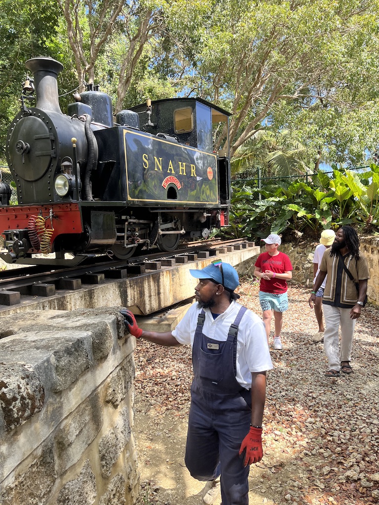 Steam train at St. Nicholas Abbey on Barbados