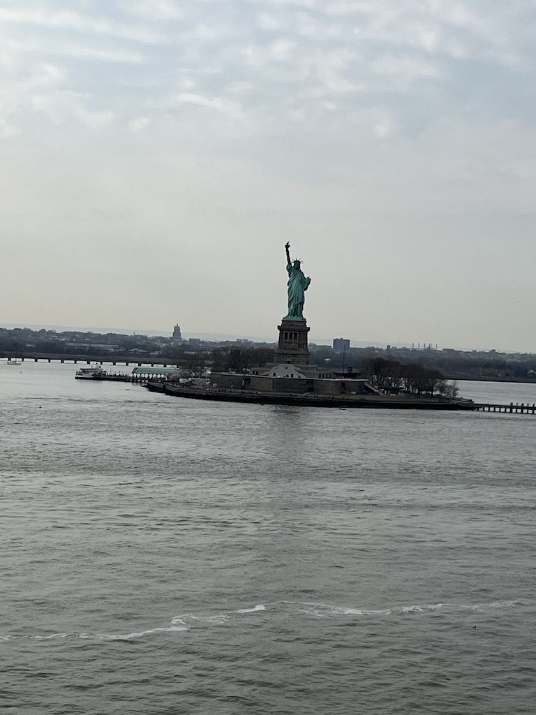 Leaving New York Harbor enroute to Barcelona on Regent Seven Seas Grandeur