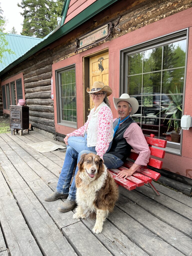 Medicine Bow Lodge Owners Debbie and Tim Bishop, and Magnum